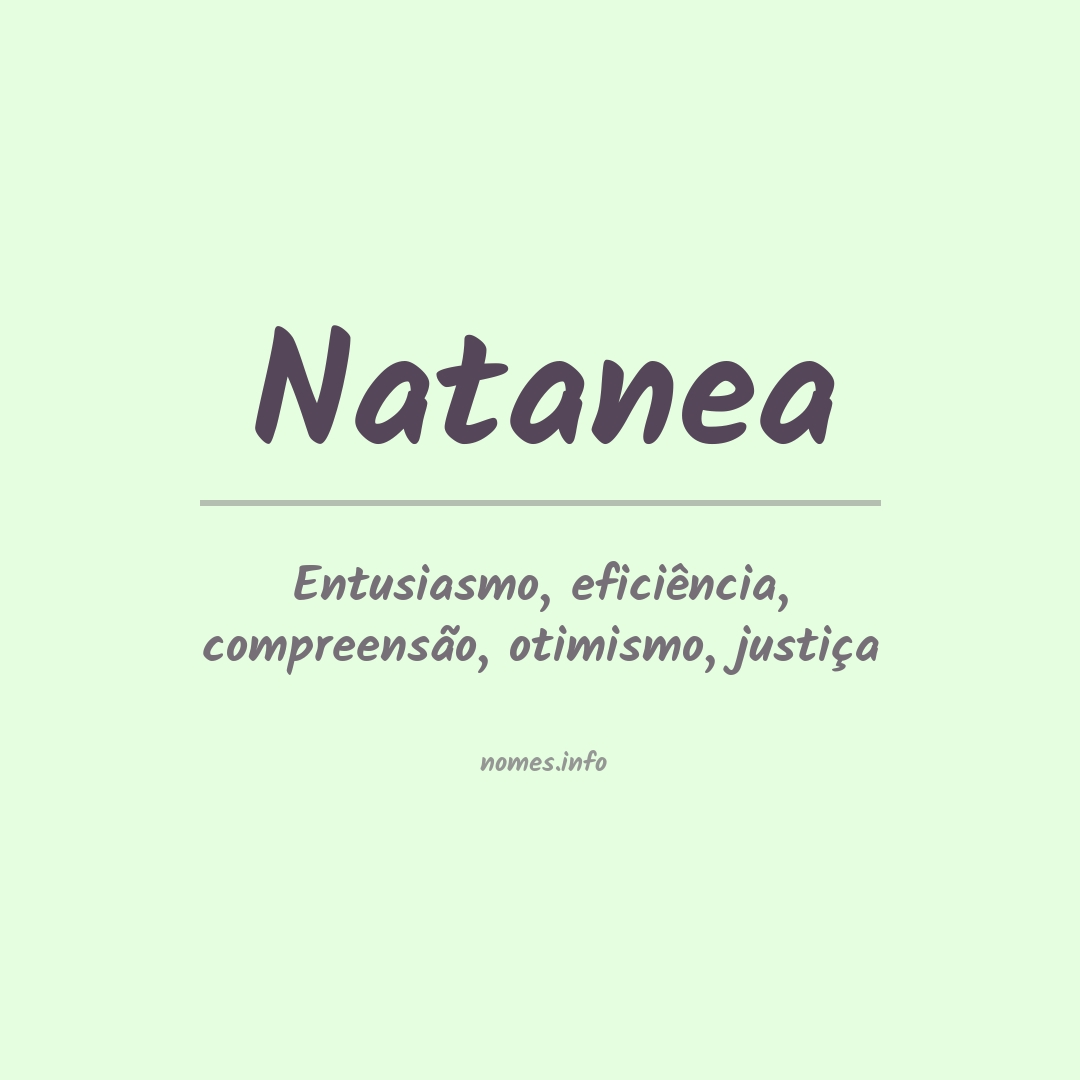Significado do nome Natanea