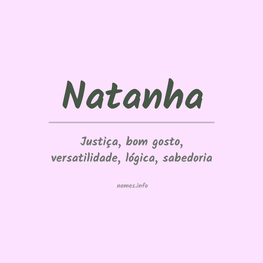 Significado do nome Natanha