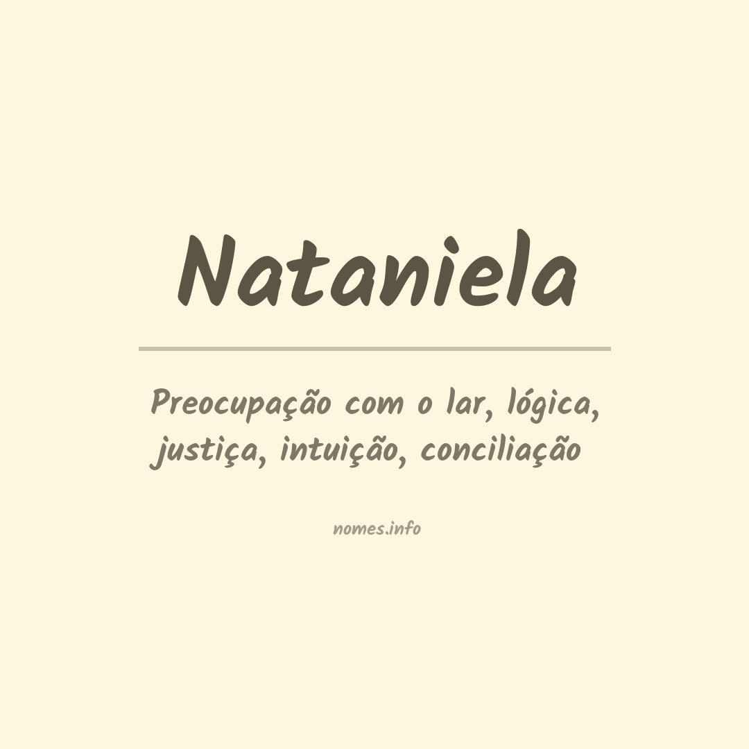 Significado do nome Nataniela