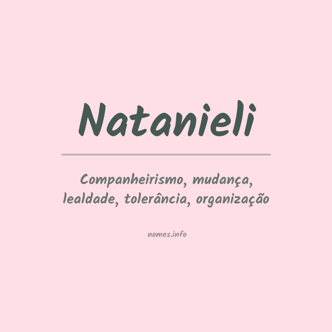 Significado do nome Natanieli