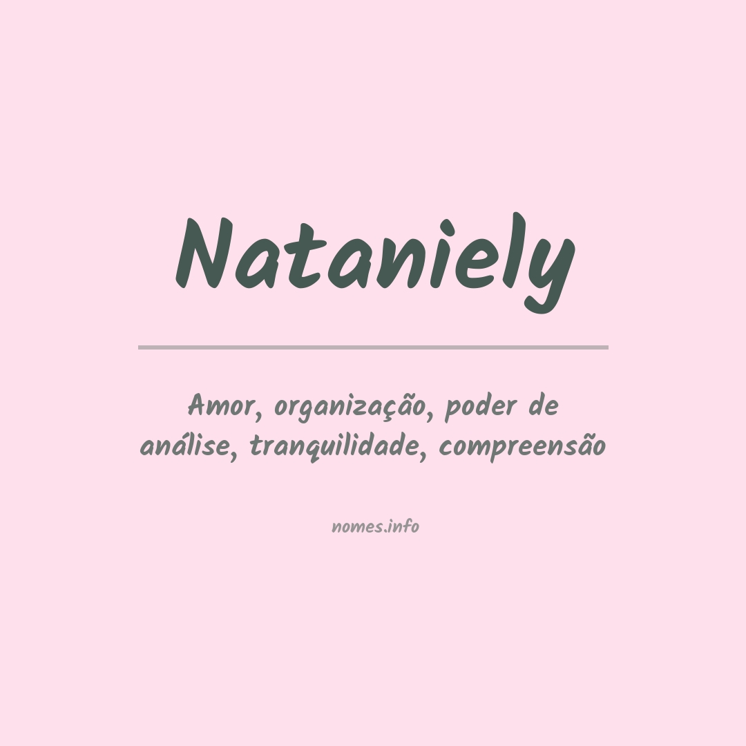 Significado do nome Nataniely