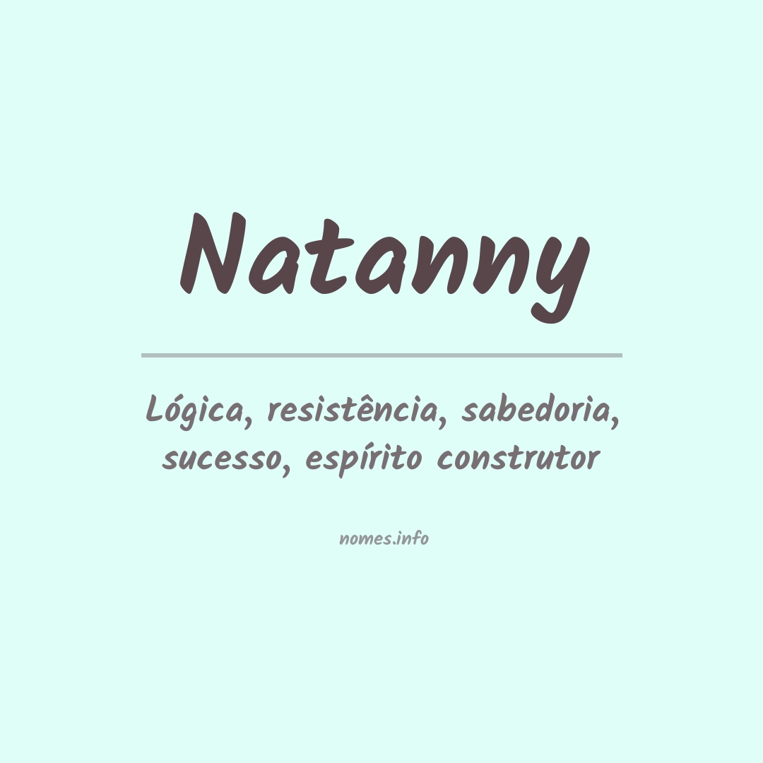 Significado do nome Natanny