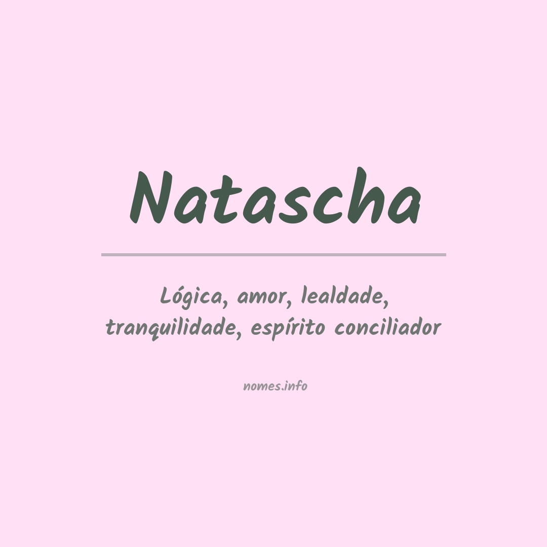 Significado do nome Natascha