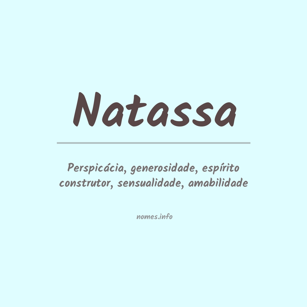 Significado do nome Natassa