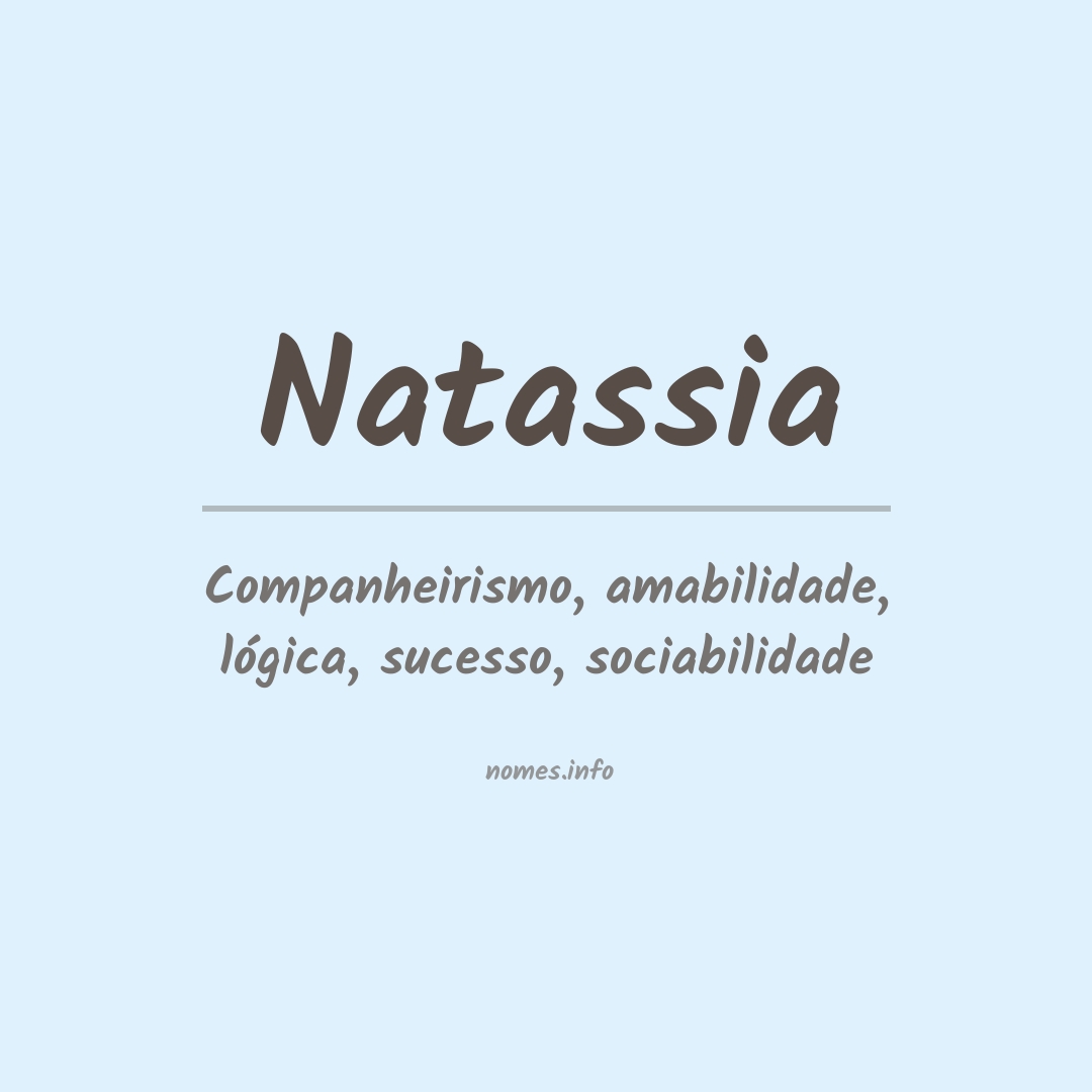 Significado do nome Natassia