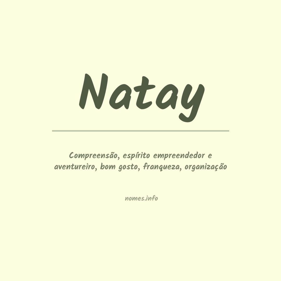 Significado do nome Natay