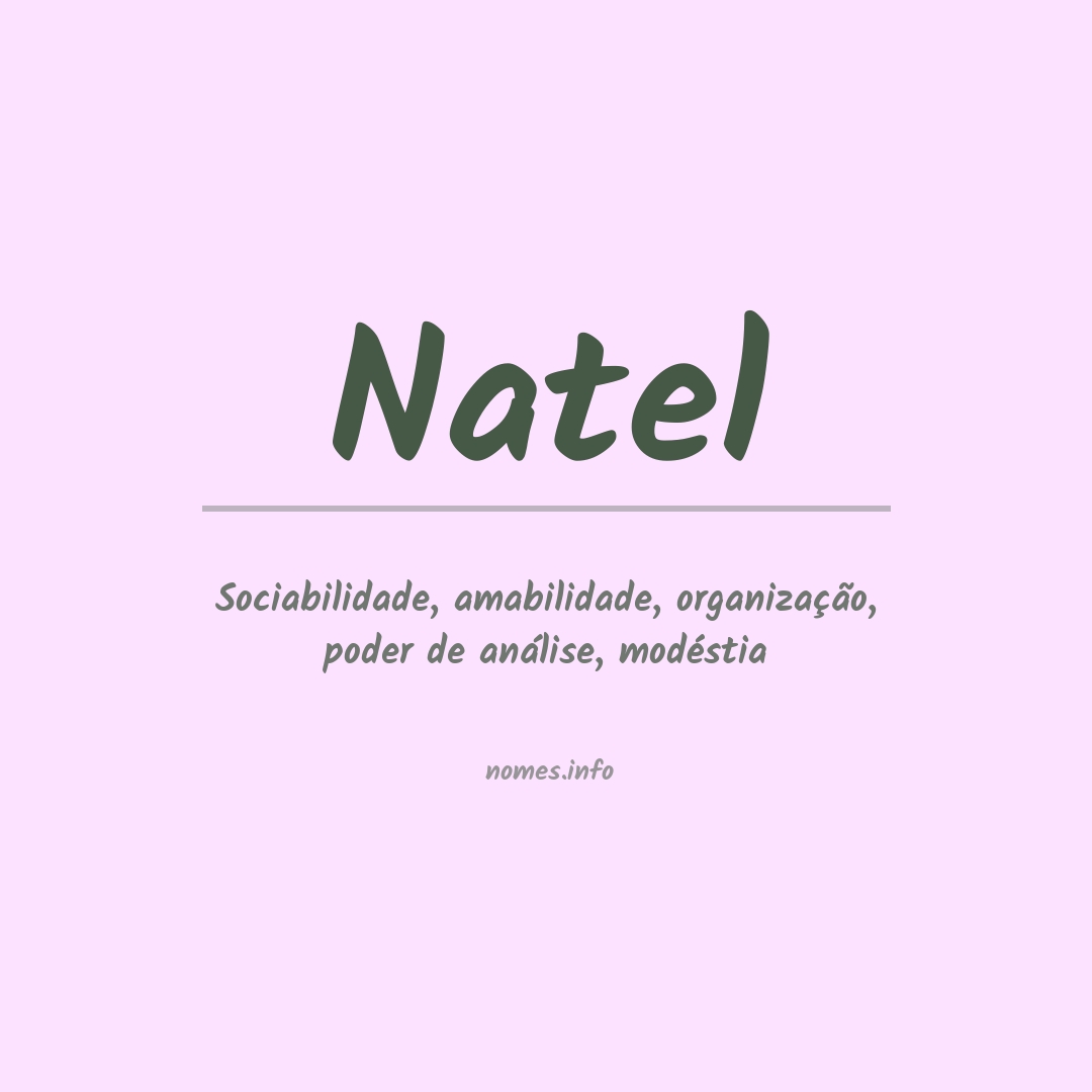 Significado do nome Natel