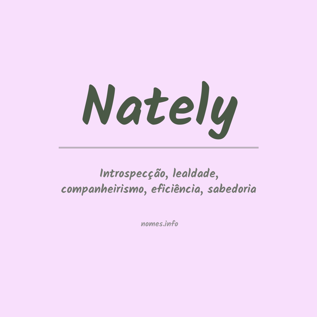 Significado do nome Nately