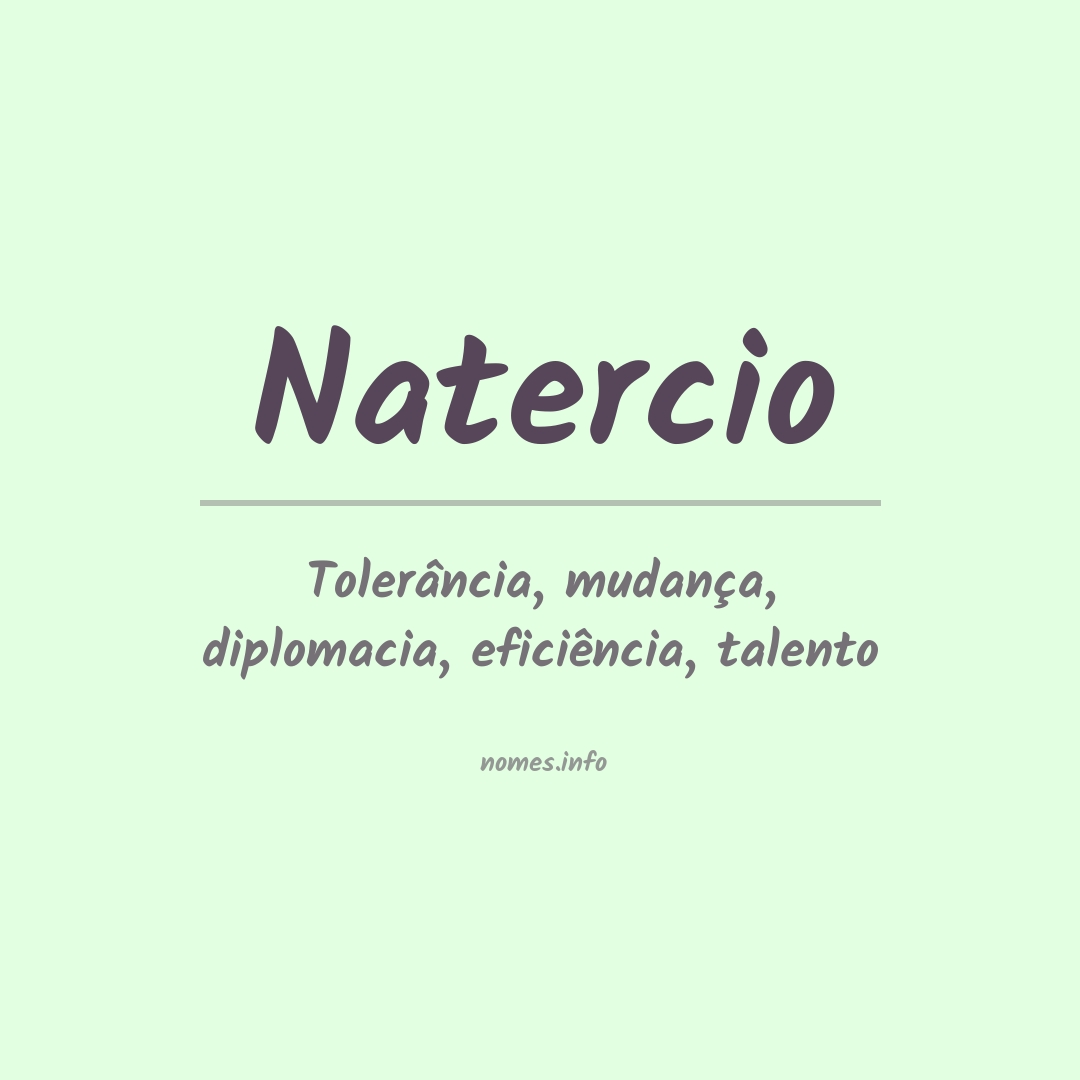 Significado do nome Natercio