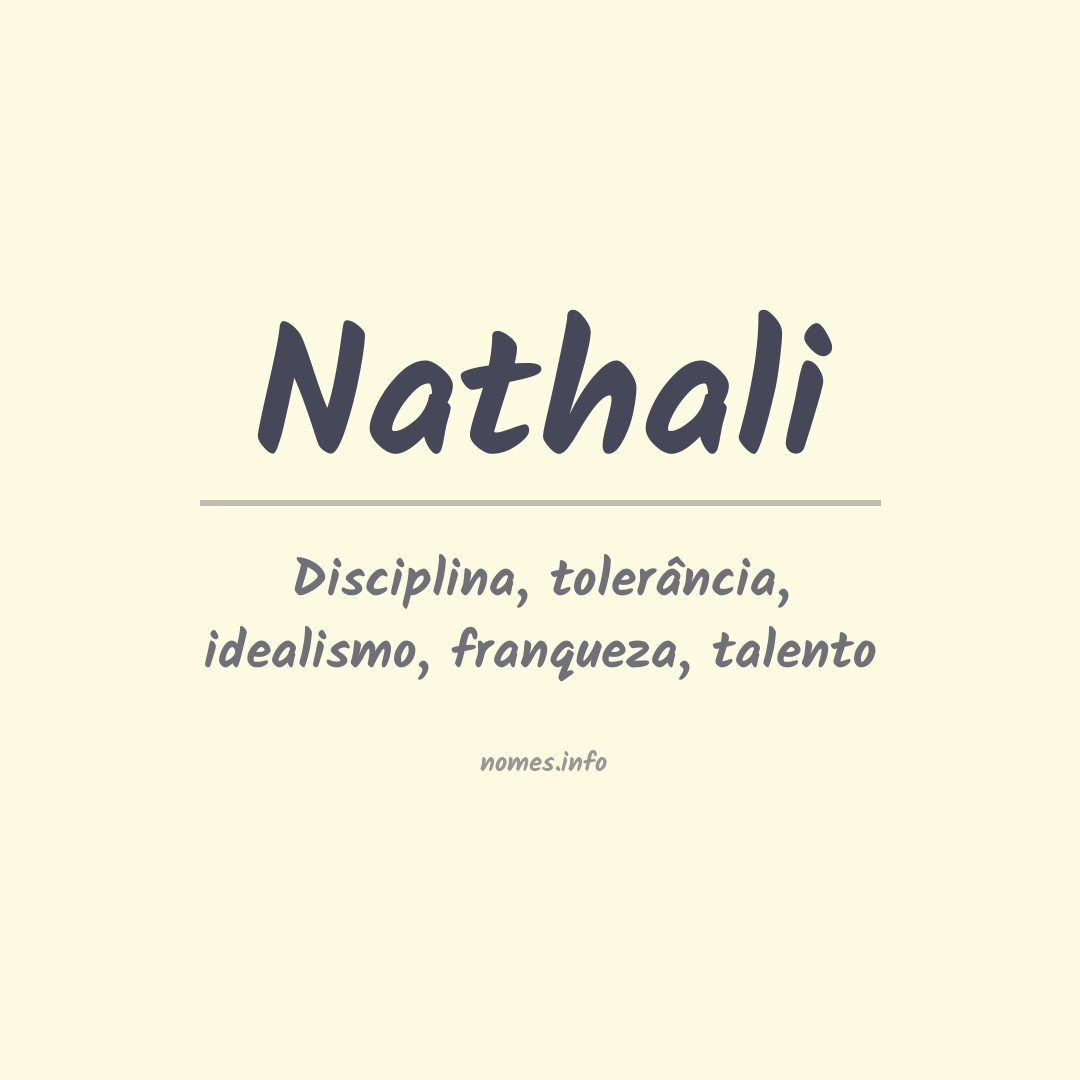 Significado do nome Nathali