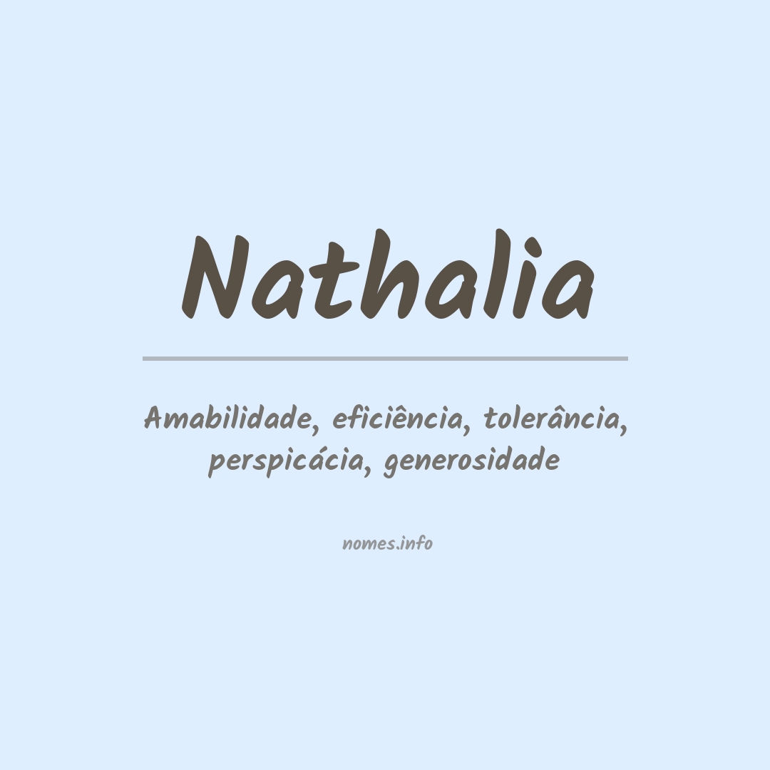 Significado do nome Nathalia