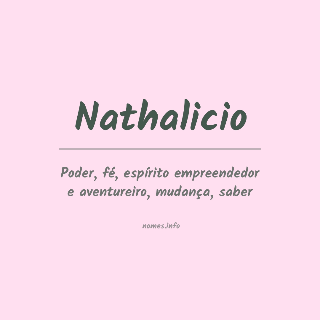 Significado do nome Nathalicio