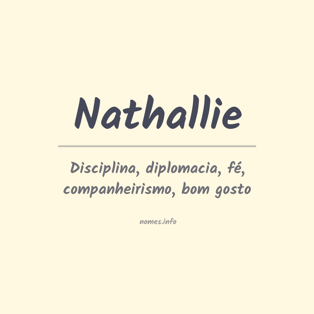 Significado do nome Nathallie