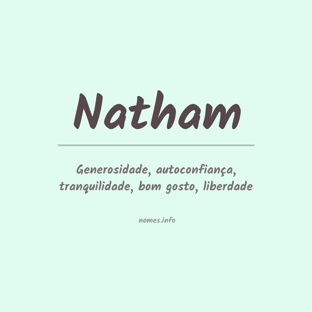 Significado do nome Natham