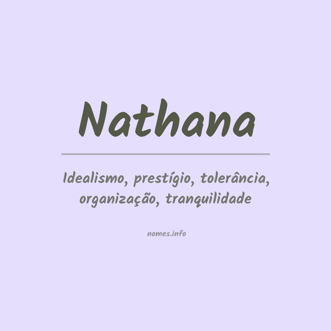 Significado do nome Nathana