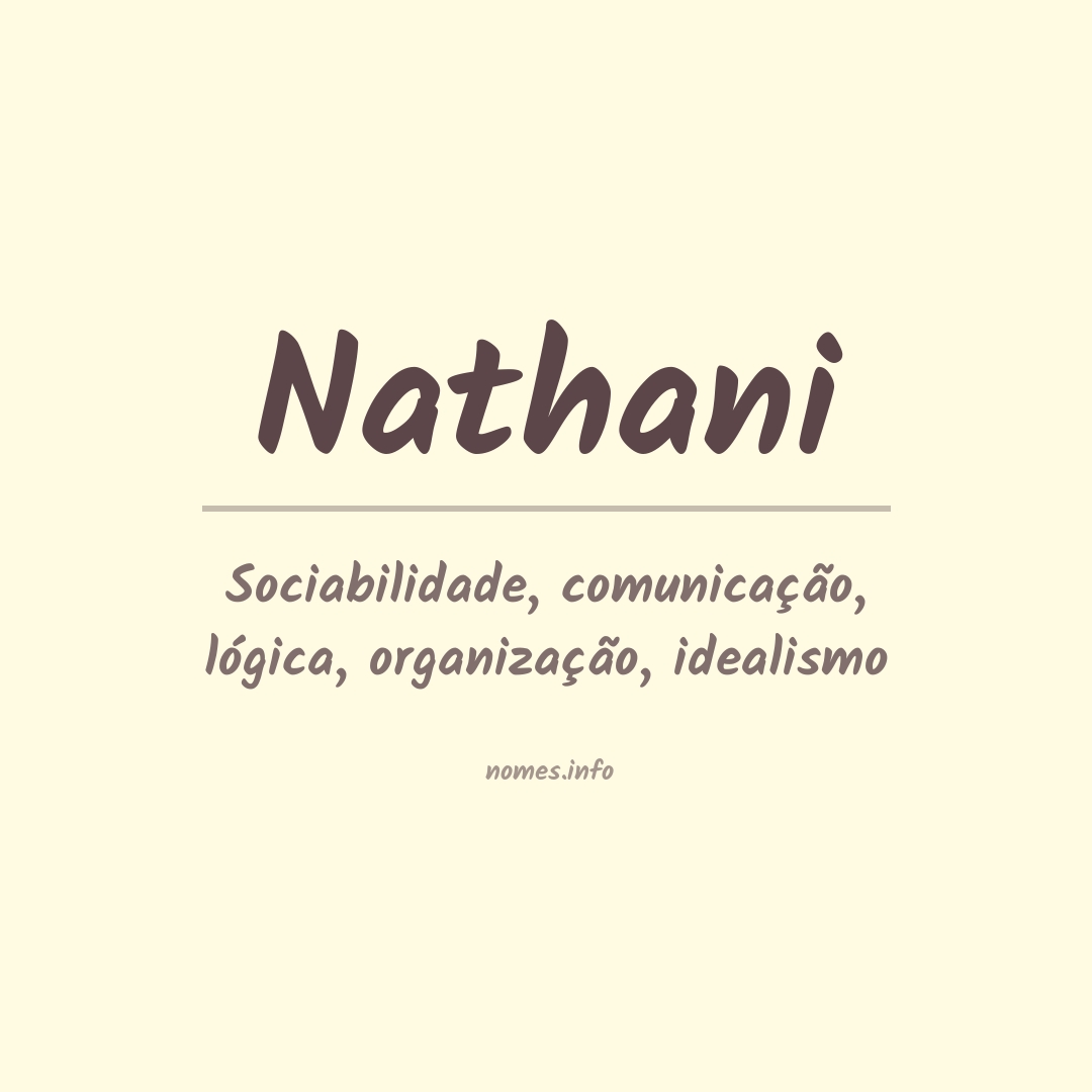 Significado do nome Nathani