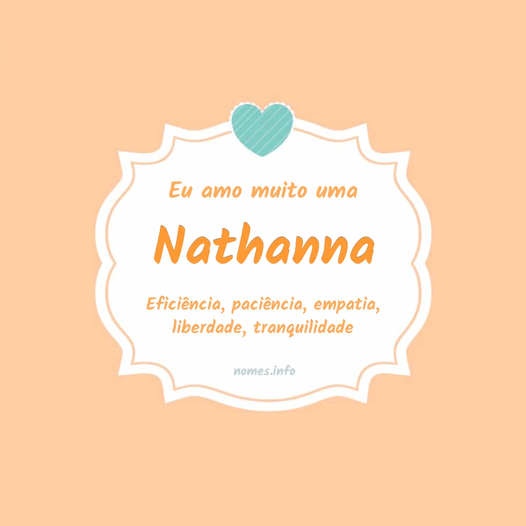 Eu amo muito Nathanna