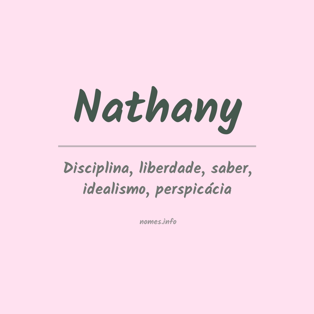 Significado do nome Nathany
