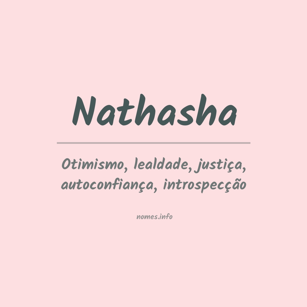 Significado do nome Nathasha