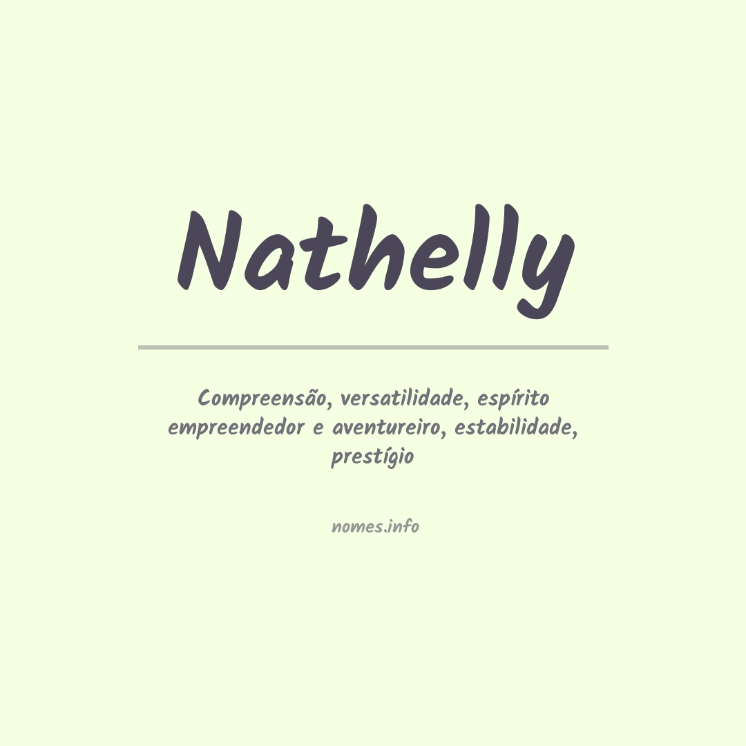 Significado do nome Nathelly