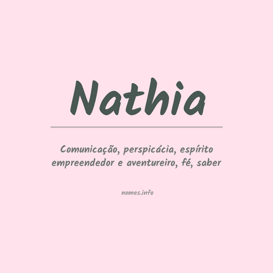 Significado do nome Nathia