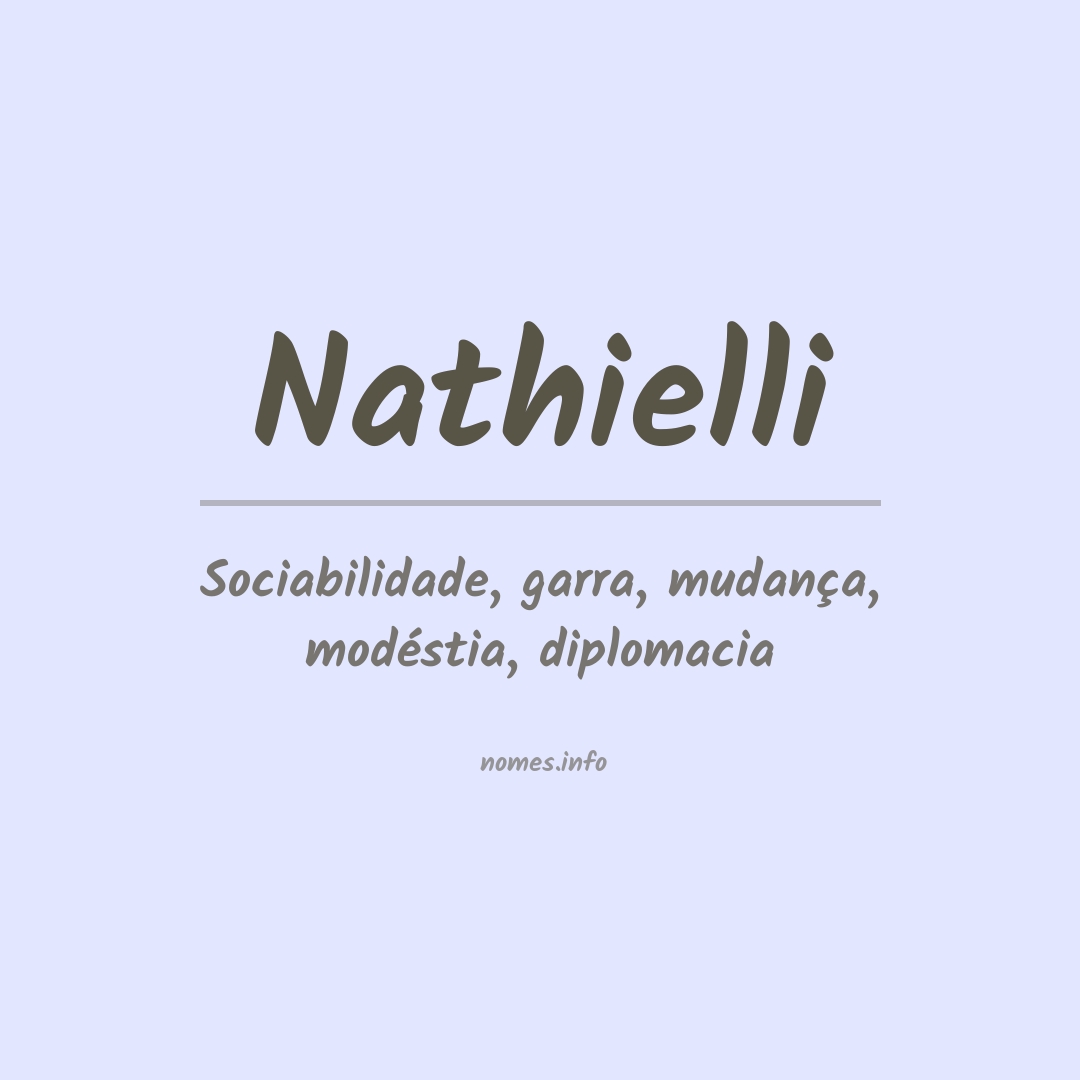 Significado do nome Nathielli