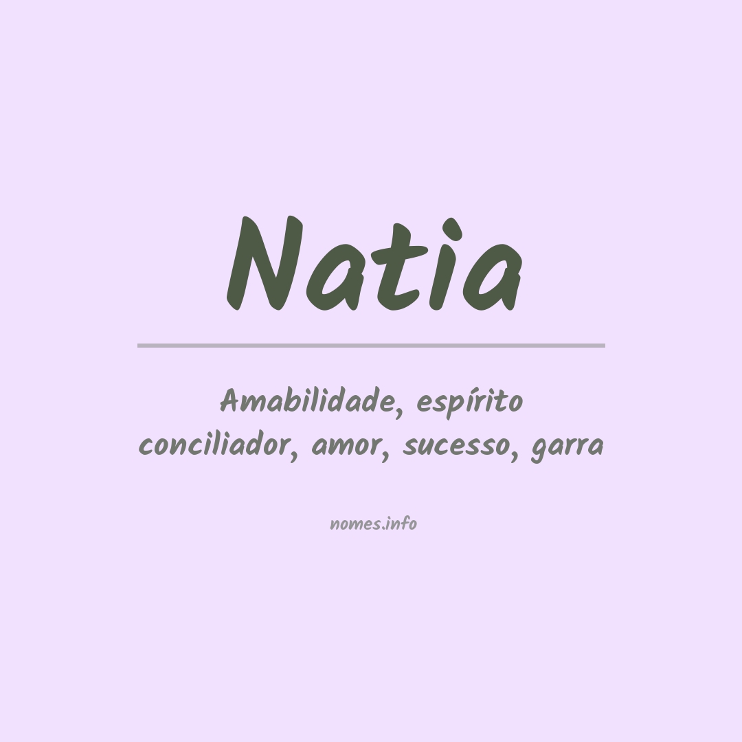 Significado do nome Natia