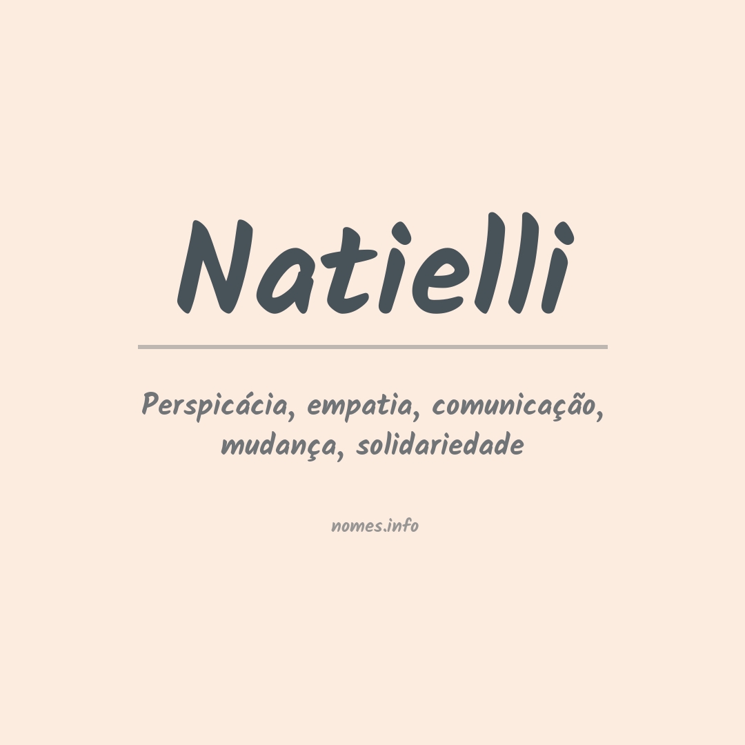 Significado do nome Natielli