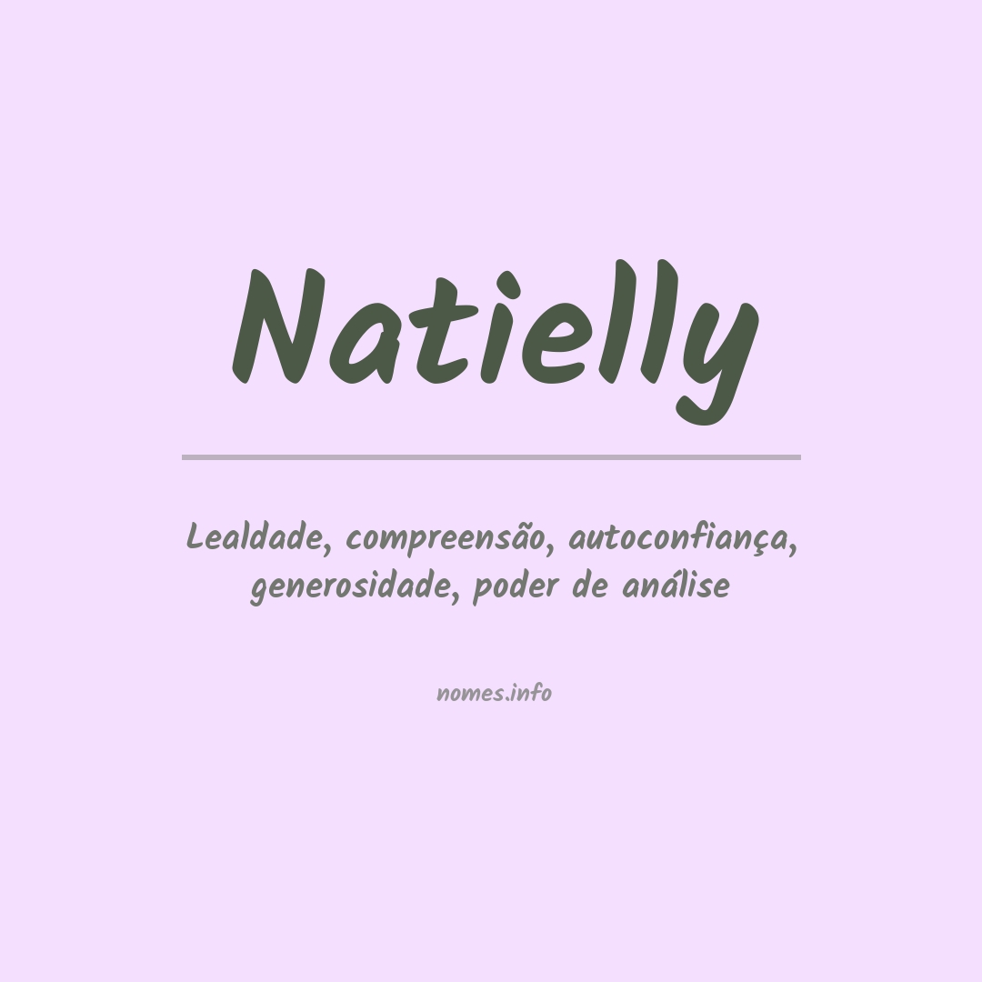 Significado do nome Natielly