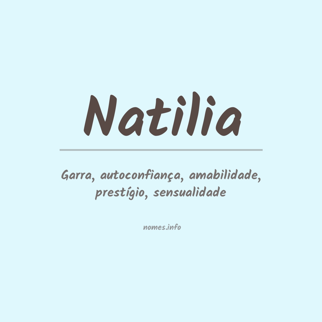 Significado do nome Natilia
