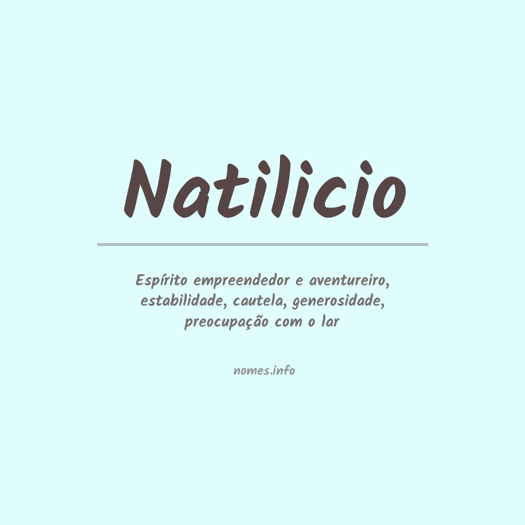 Significado do nome Natilicio