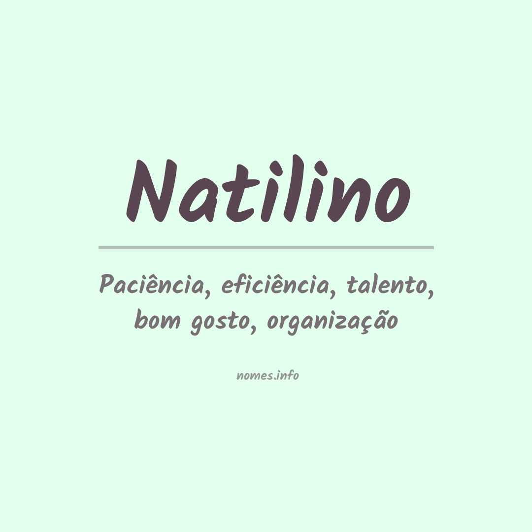 Significado do nome Natilino