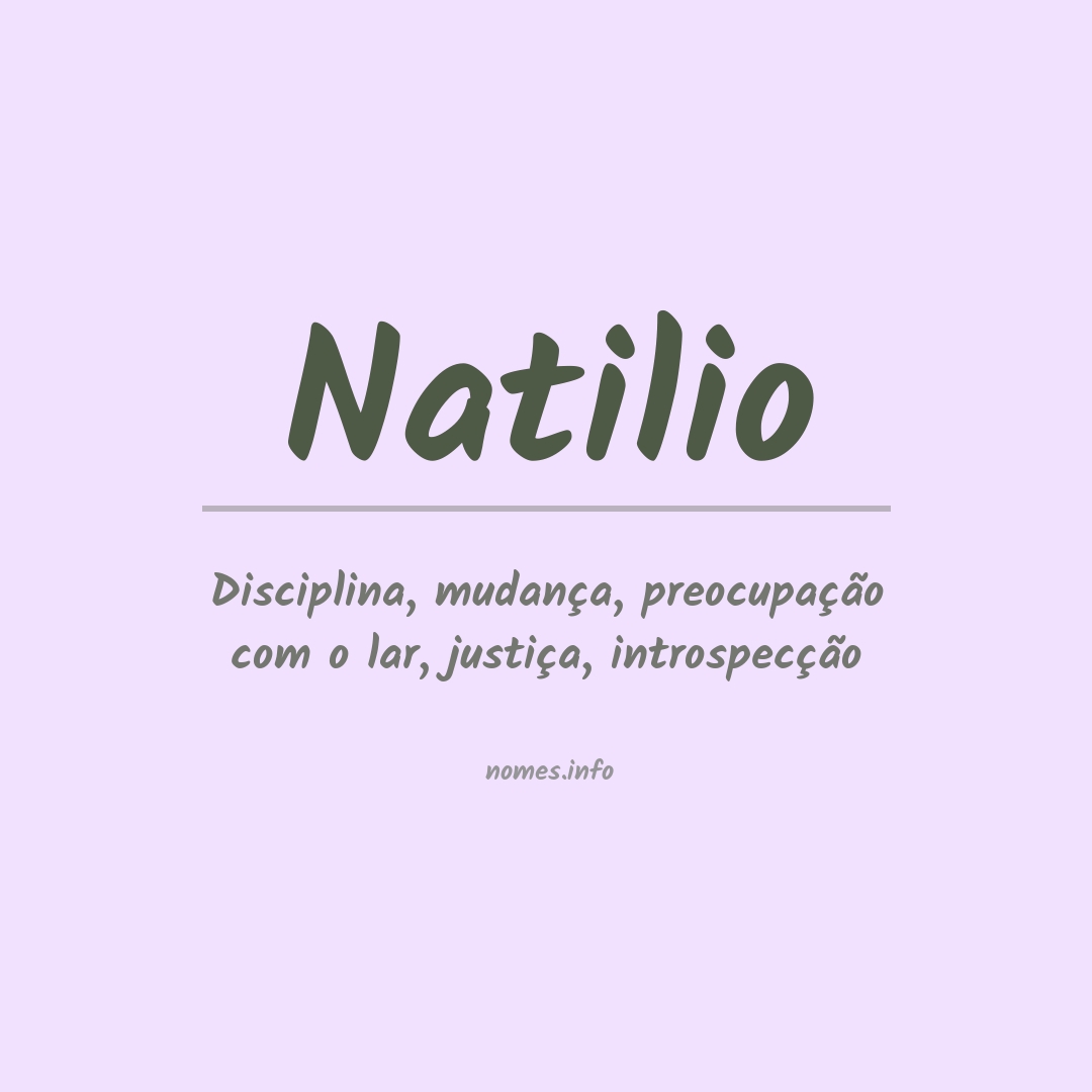 Significado do nome Natilio