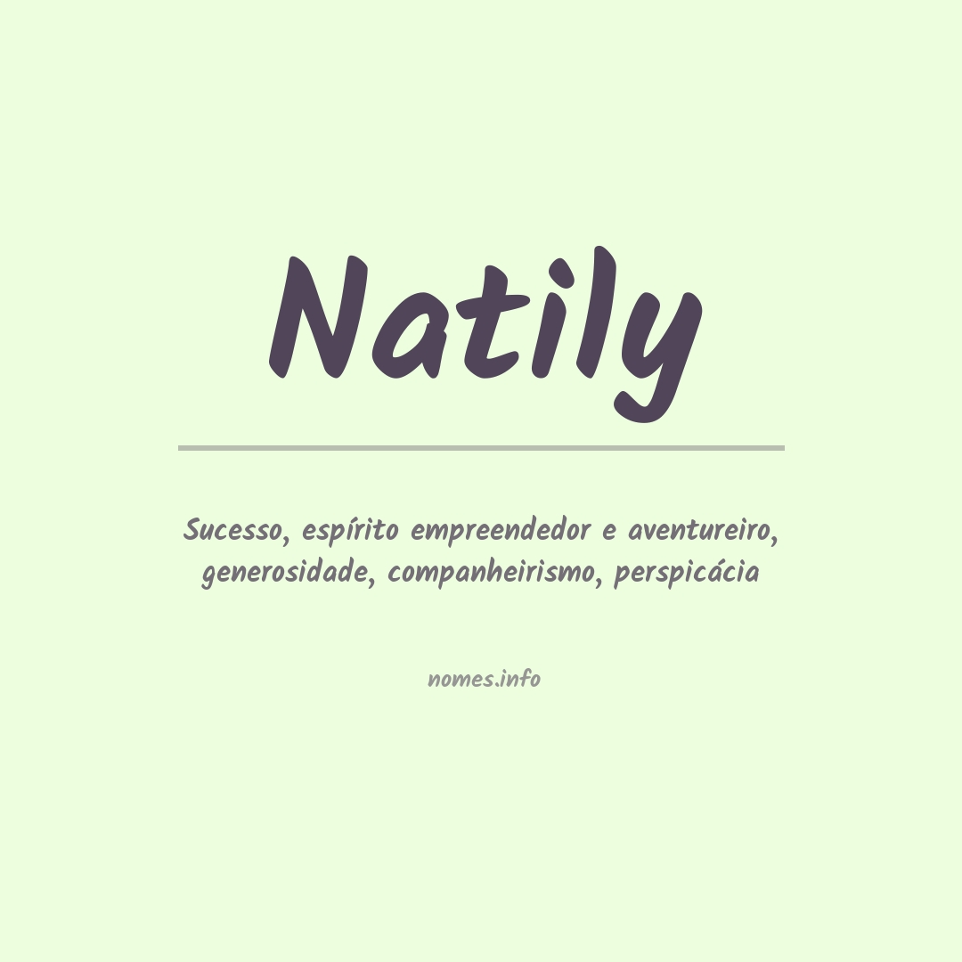 Significado do nome Natily