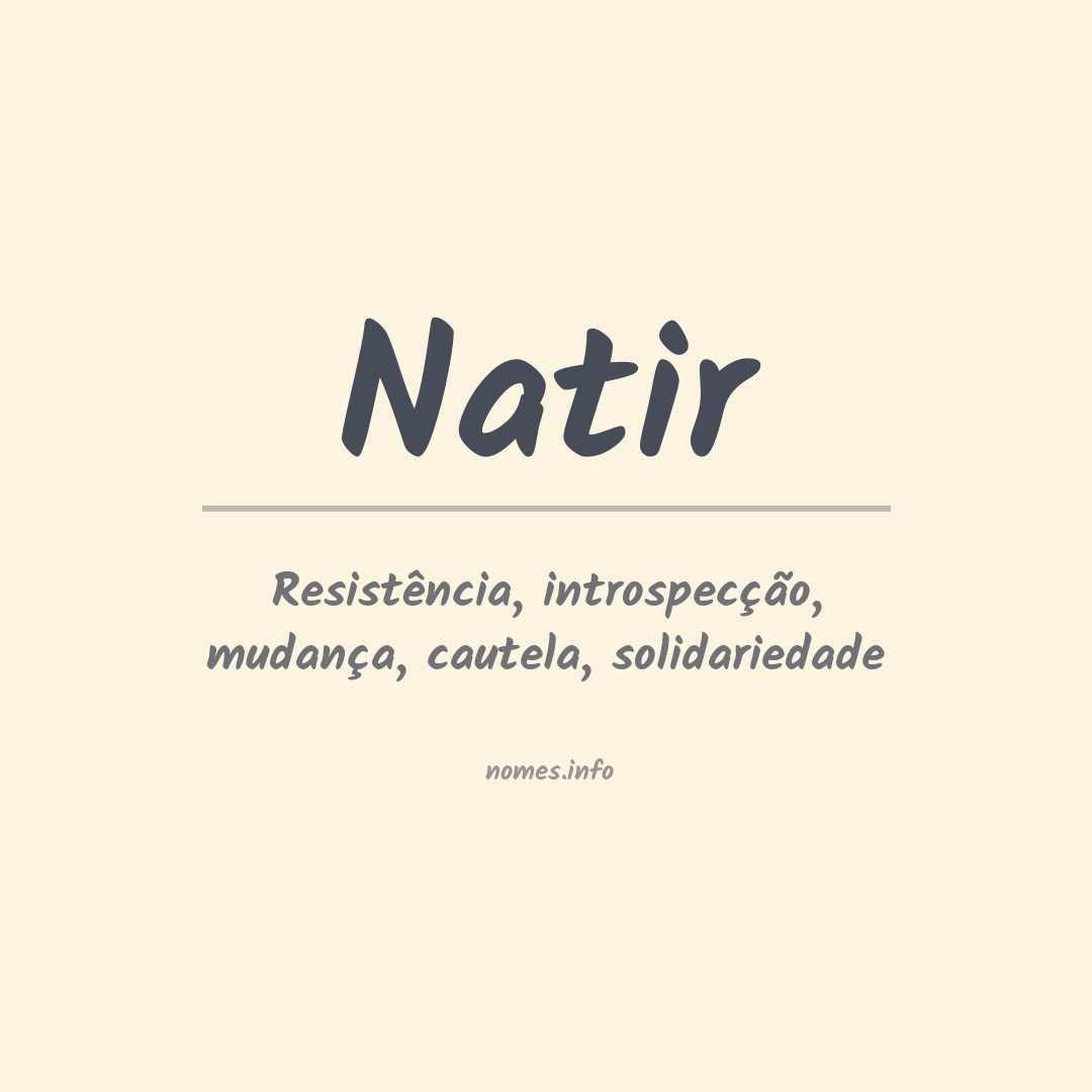 Significado do nome Natir