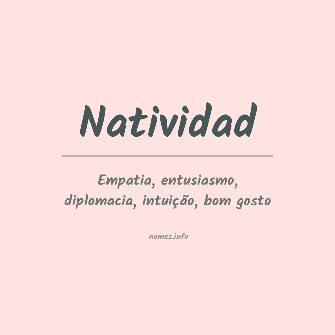 Significado do nome Natividad