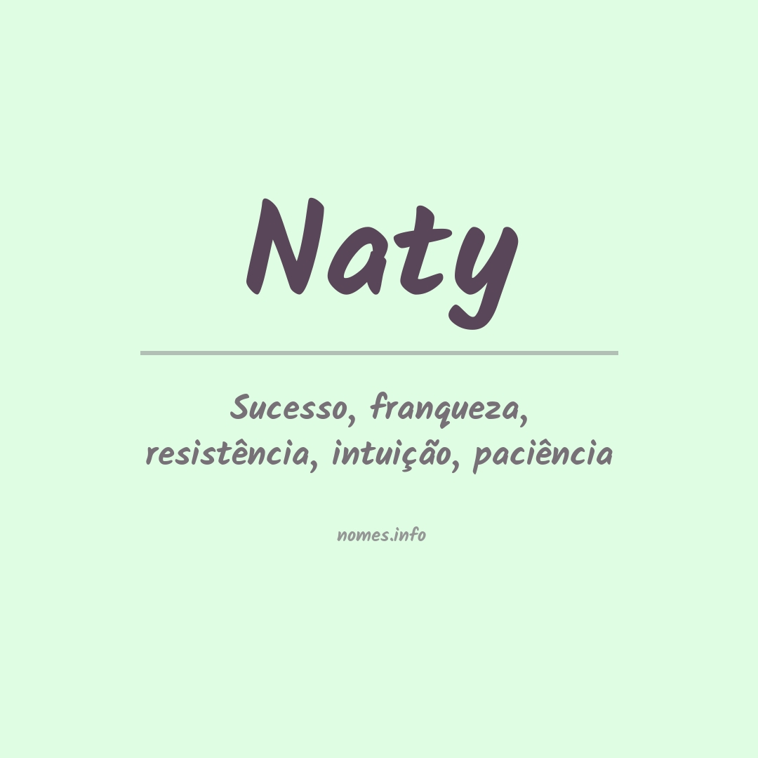 Significado do nome Naty