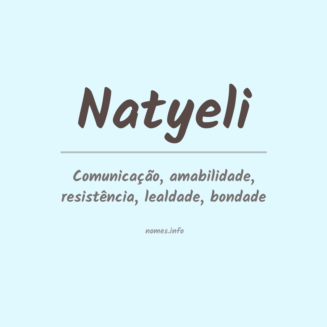 Significado do nome Natyeli