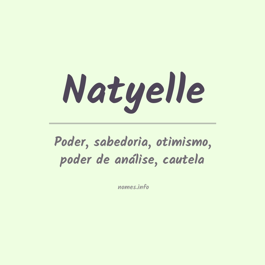 Significado do nome Natyelle
