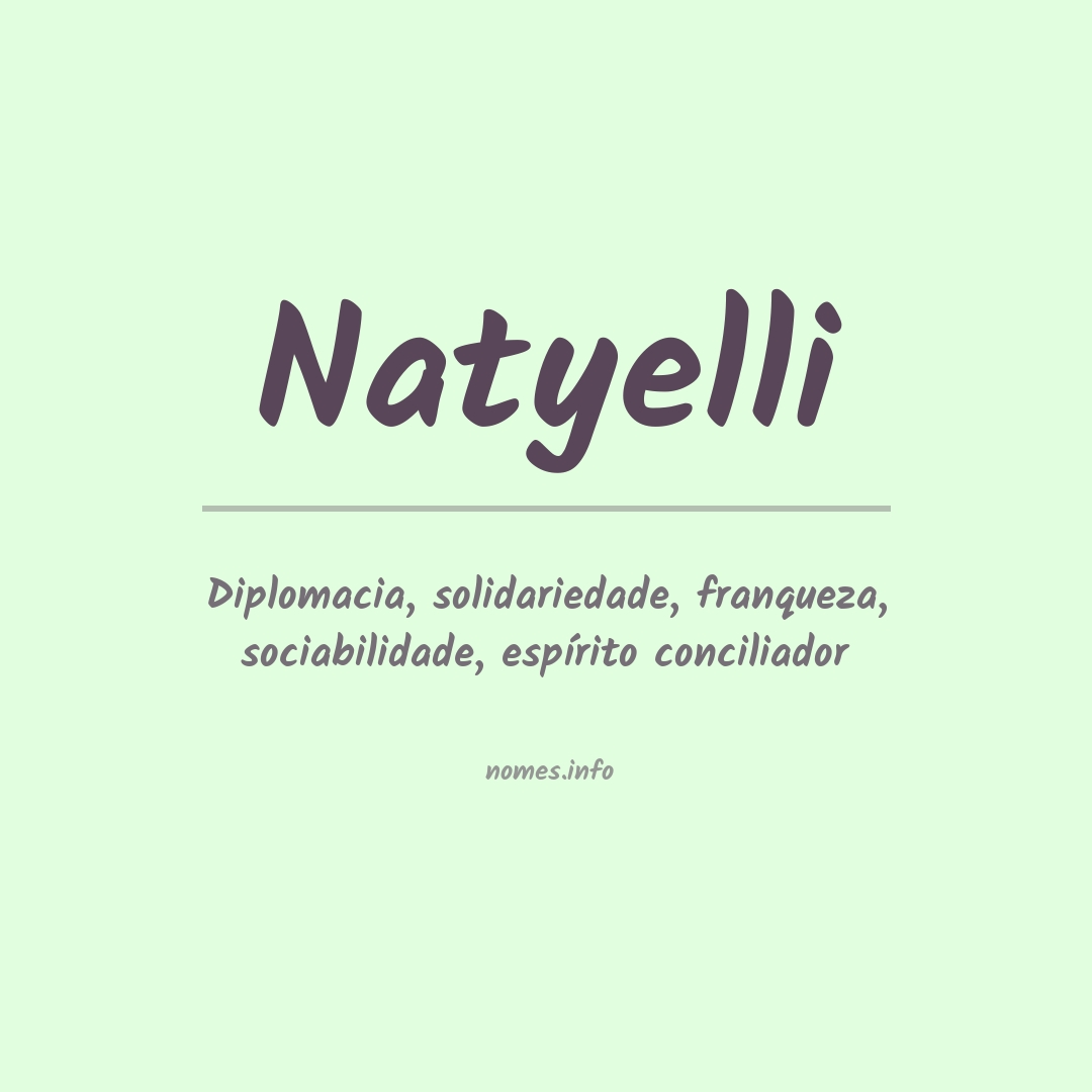 Significado do nome Natyelli