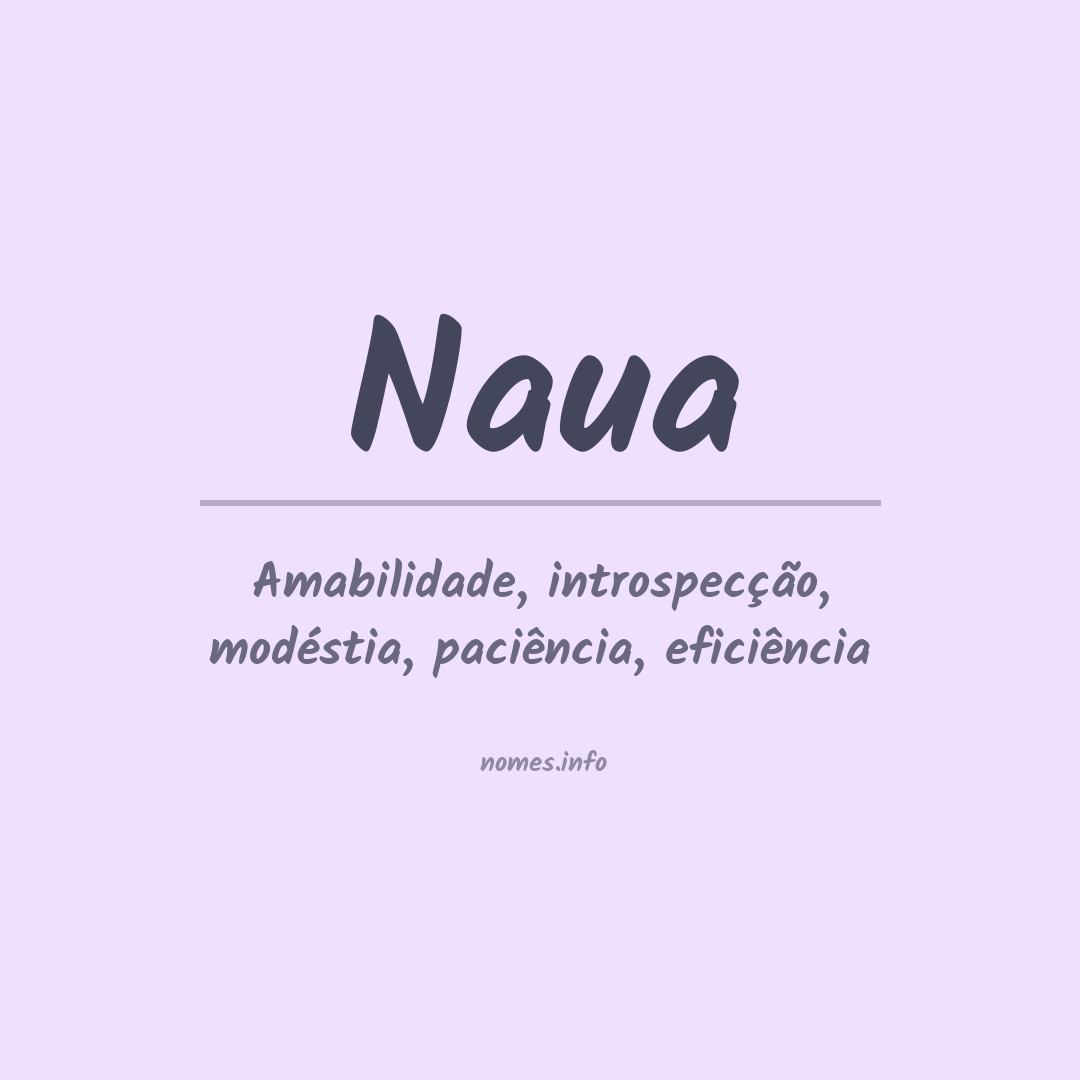 Significado do nome Naua