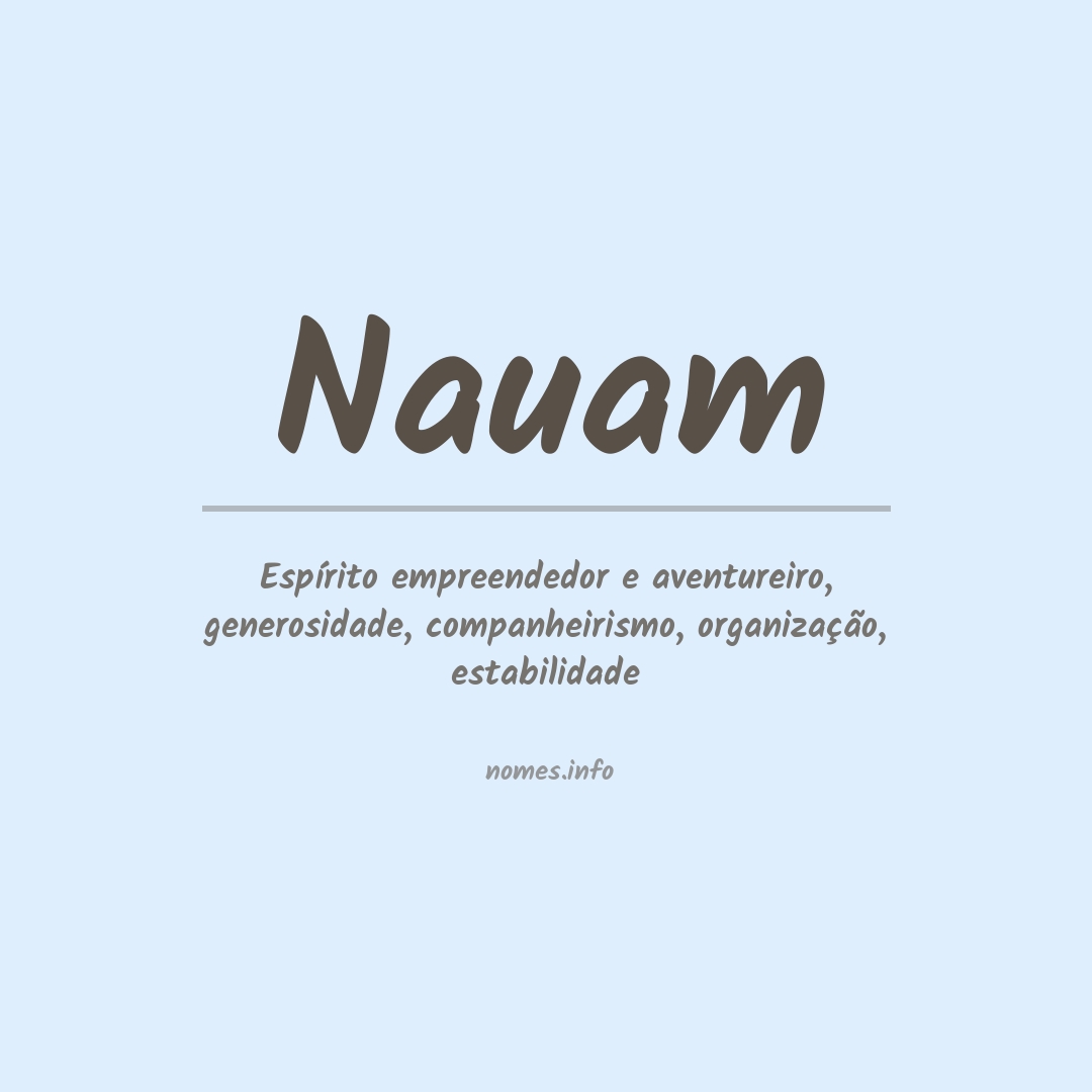 Significado do nome Nauam