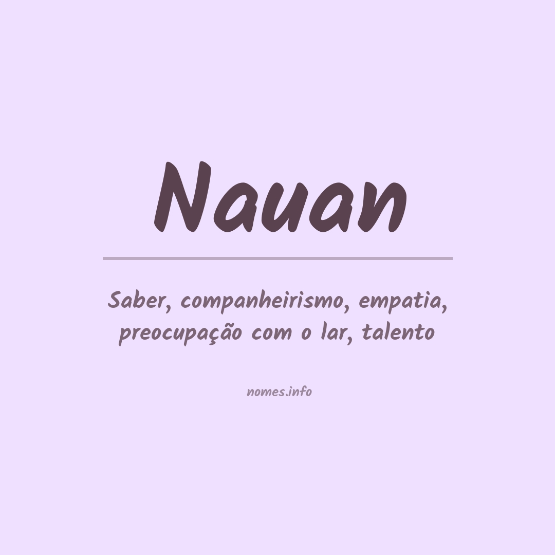 Significado do nome Nauan