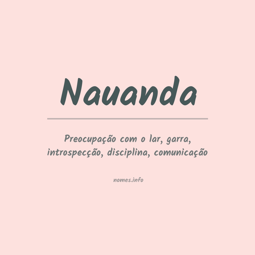 Significado do nome Nauanda