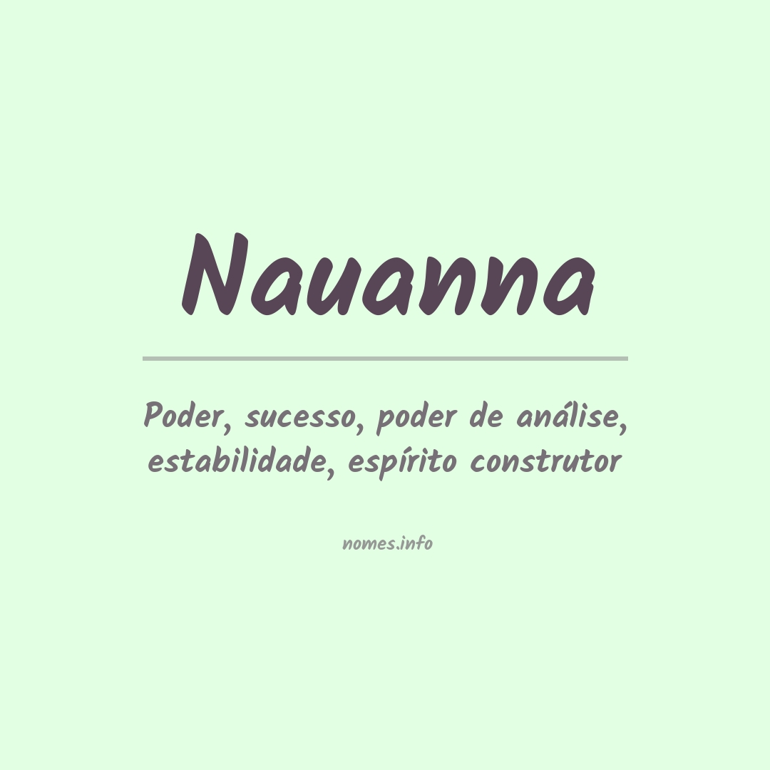 Significado do nome Nauanna