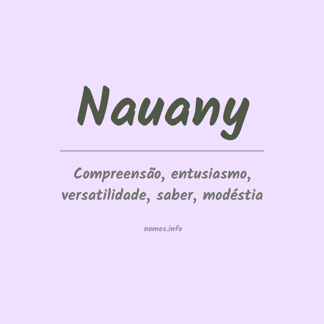 Significado do nome Nauany