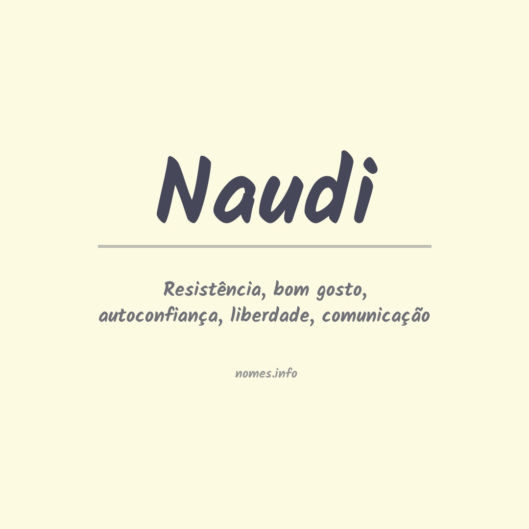 Significado do nome Naudi