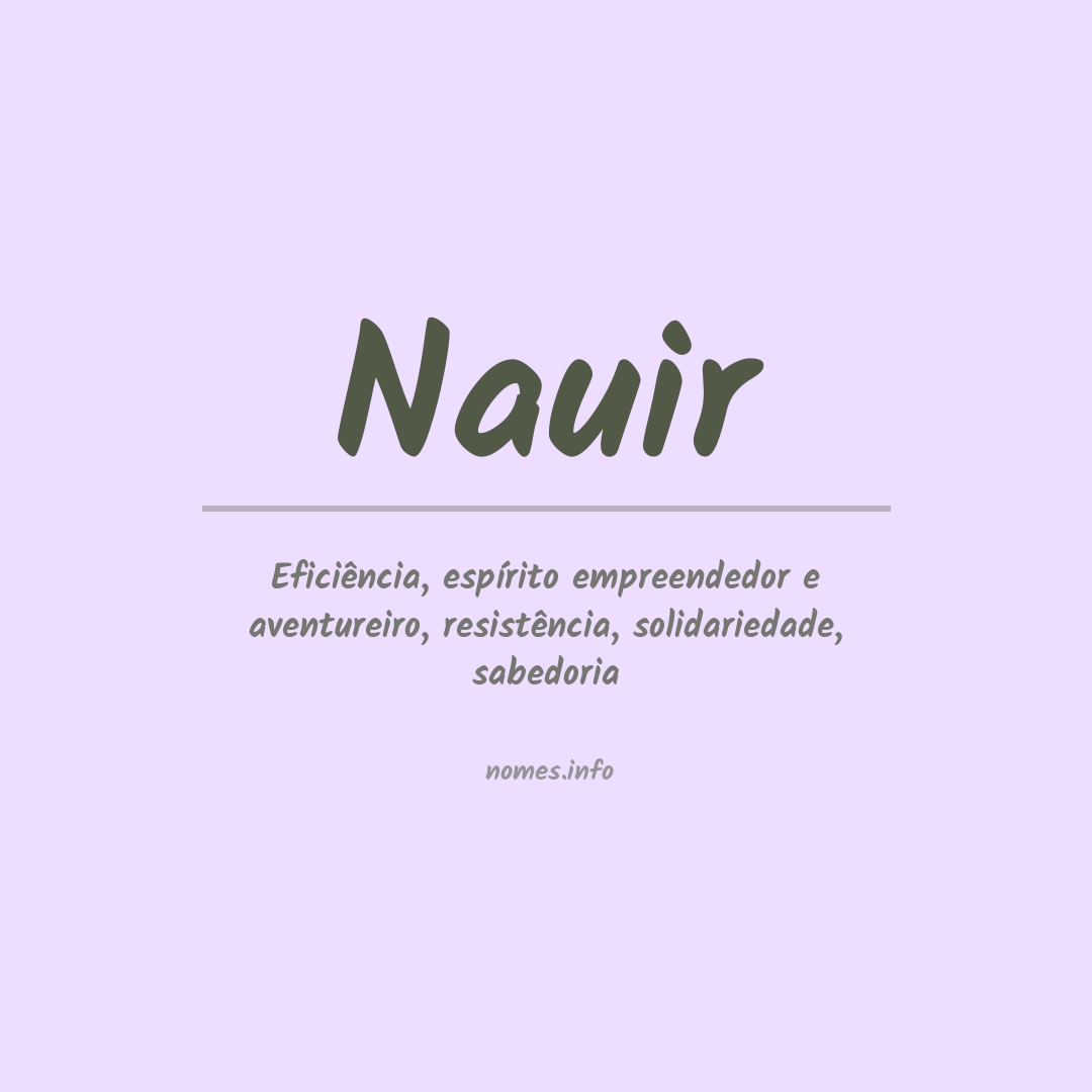 Significado do nome Nauir