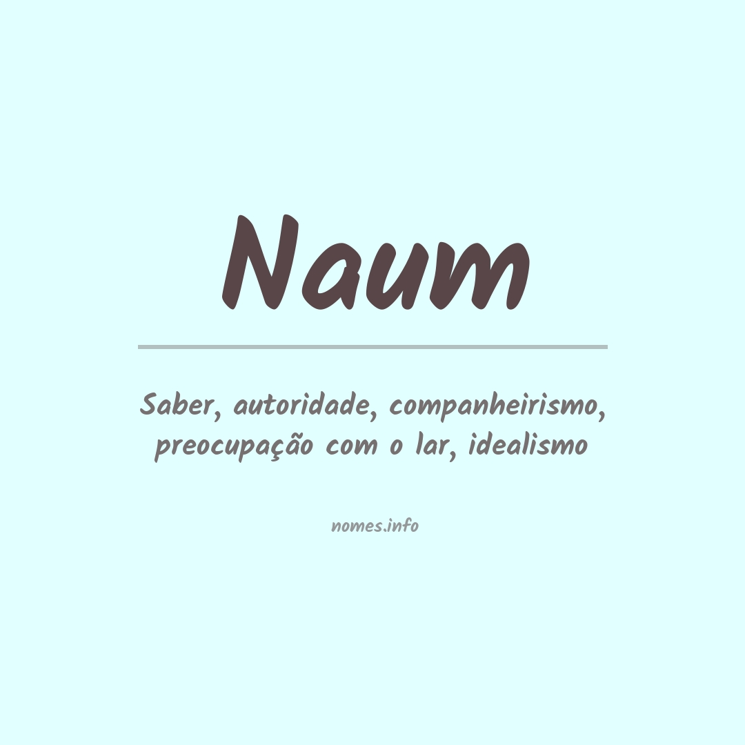 Significado do nome Naum