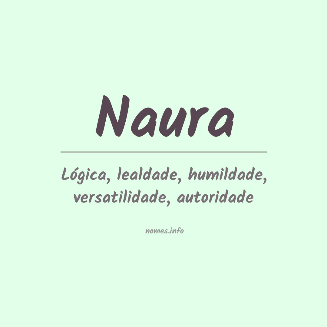 Significado do nome Naura